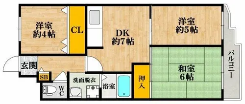 ロイヤル住吉公園【1階】の間取り