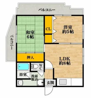 ロイヤル住吉公園【3階】の間取り