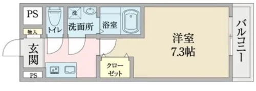 プロシード深江橋【6階】の間取り