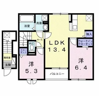 ミモザ【2階】の間取り