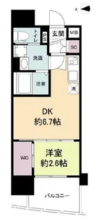 セレニテ谷九プリエ【15階】の間取り