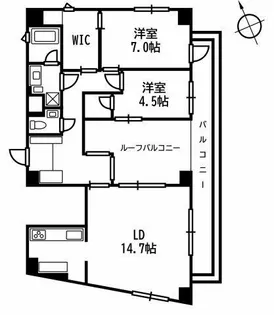 レジス千早【601号室】の間取り