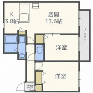アルタイル2nd【2階】の間取り