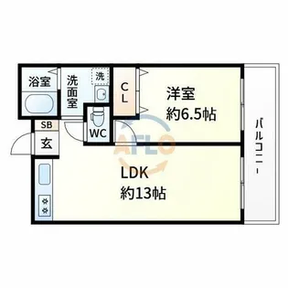 JMRレジデンス新大阪【9階】の間取り