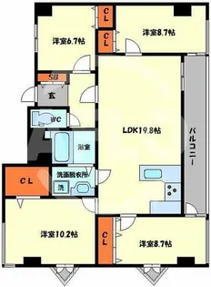 ヴェスタ堀江【11階】の間取り