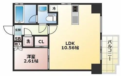 ドリームネオポリス桜ノ宮【6階】の間取り