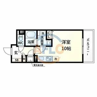 グレンパーク新大阪Ⅱ【6階】の間取り