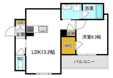 ブルーム江坂【2階】の間取り