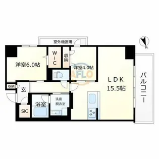サンエール南堀江【10階】の間取り