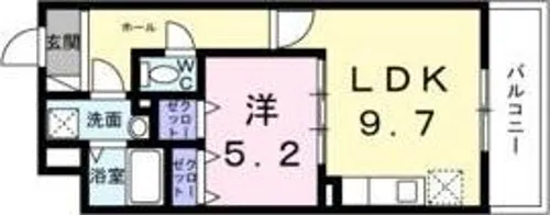 ウィングコート天王寺【3階】の間取り