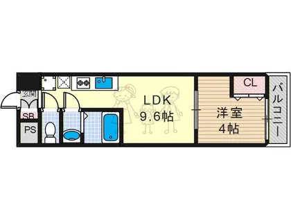 AND TERRACE文の里【2階】の間取り