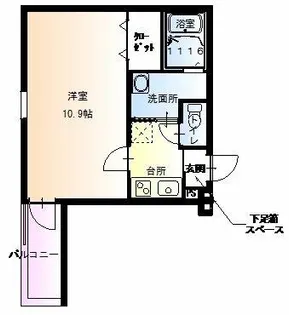 フジパレス喜連【103号室】の間取り