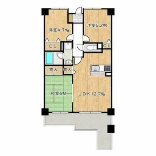 ダイアパレス鶴山台【6階】の間取り