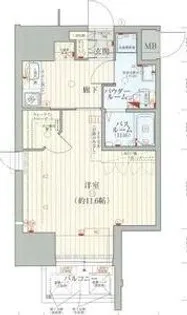 エステムコート難波EASTレオルガ【4階】の間取り