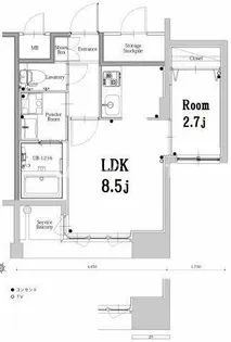 エンクレスト博多GATE【2階】の間取り