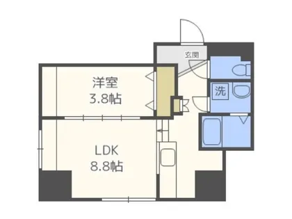 フロントコート南平岸【802号室】の間取り