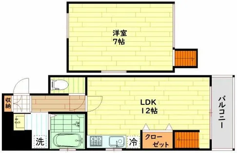 ゼウス梅田AQUA【7階】の間取り