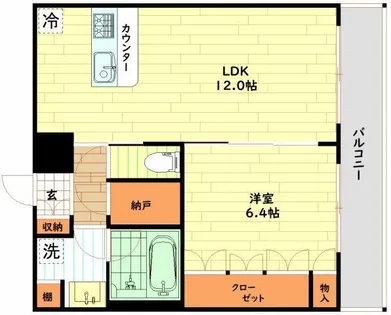 GRAND VILLASSE 福島【11階】の間取り