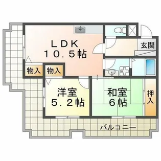 ドムールコスモス美山台【2階】の間取り