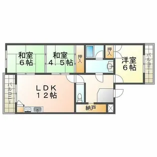 サンポート池上【2階】の間取り
