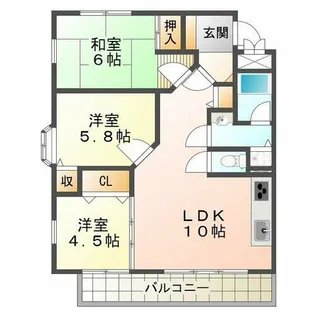 メープルコート【3階】の間取り