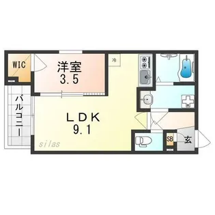 ジーメゾン堺フィオーレ【2階】の間取り