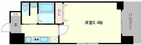 グランカーサ梅田北【10階】の間取り
