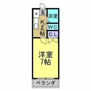 アーバン花園【2D号室】の間取り