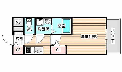 エスリードレジデンス大阪福島シティウエスト【3階】の間取り