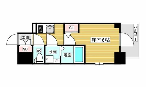 エスリードレジデンス大阪ウエストコート【3階】の間取り