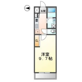 エチュード鳩羽【1階】の間取り