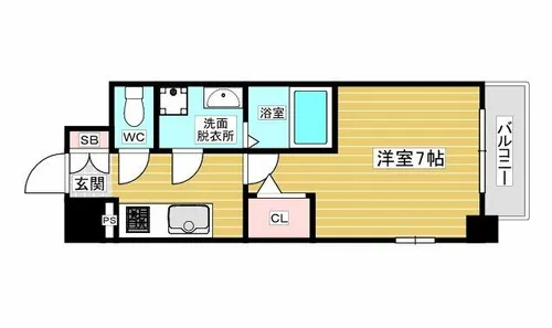 エスリード大阪クレストコート【6階】の間取り