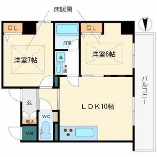 プレスト博労町【10階】の間取り