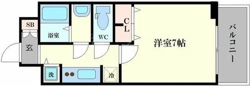 ジアコスモ江戸堀パークフロント【3階】の間取り