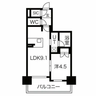 SK RESIDENCES SHINSAIBASHI【11階】の間取り