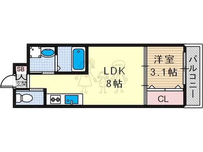 LIVIAZ三明町【3階】の間取り