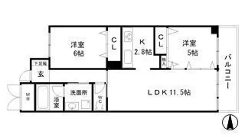 ブルーエス【8階】の間取り