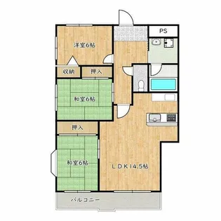 新栄プロパティー藤が丘【3階】の間取り