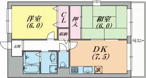 パレス兵庫駅前通【4階】の間取り