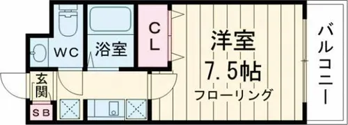 プレアール県庁前【8階】の間取り