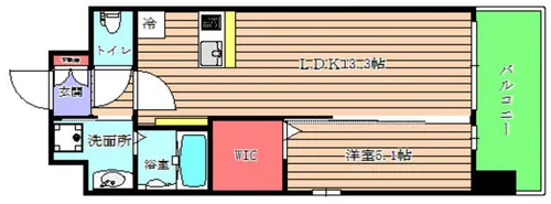 1LDKの間取り画像