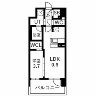 ソルテラスUMEDA NORTH【10階】の間取り