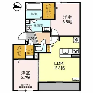 グラッドⅡ【1階】の間取り