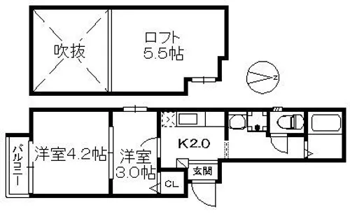 ポラリスK&M【1階】の間取り