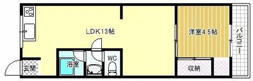 菊矢マンション【2階】の間取り