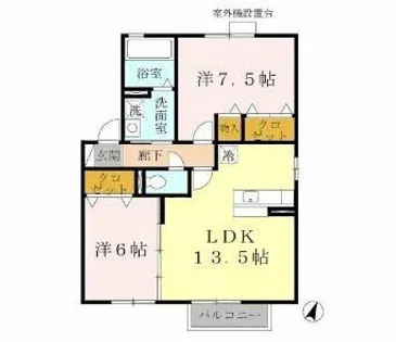 ウィルモア垂水【D201号室】の間取り