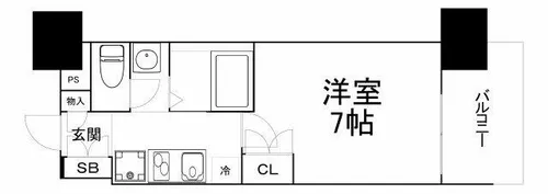 クレストコート靭公園【2階】の間取り