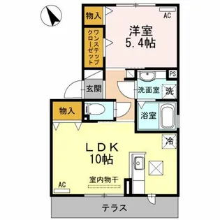 エスペランサC【301号室】の間取り