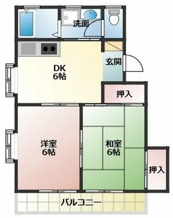 コーポ北裏Ⅲ【2階】の間取り