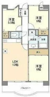 スカイハイツ平針【8階】の間取り
